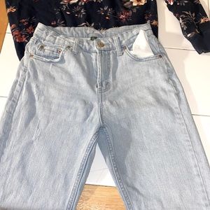 High Waisted Wild Fable White Wash Jeans (no rips)